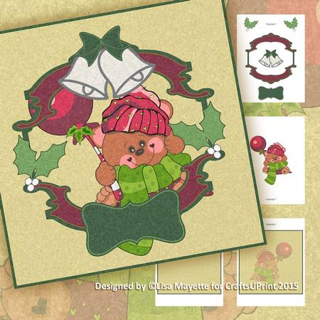 Christmas Teddy Bear Lollipop Decoupage Mini Kit