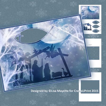 Moonlit Creche Christian Christmas Nativity Mini Kit