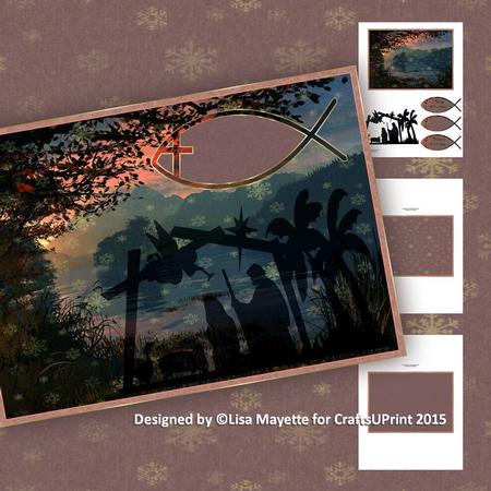 Sunset Creche Christian Christmas Nativity Mini Kit