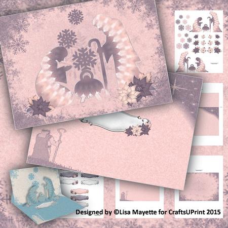 Heavenly Kaliedoscope Nativity Christmas Decoupage Mini Kit