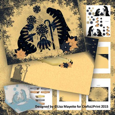 Tropical Kaliedoscope Nativity Christmas Decoupage Mini Kit