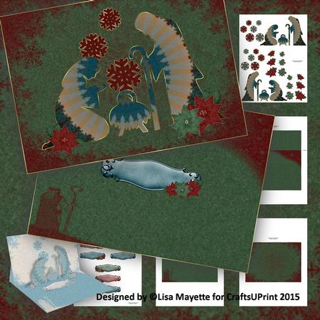 Christmas Kaliedoscope Nativity Decoupage Mini Kit