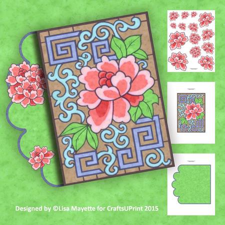 Asian Spring Peony Decoupage Mini Kit
