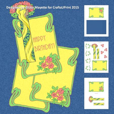 Floral Art Nouveau Rapunzel Decoupage Bookmark Mini Kit
