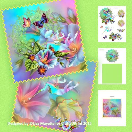 Enchanting Fairy Lace Doily Morning Glories Mini Kit