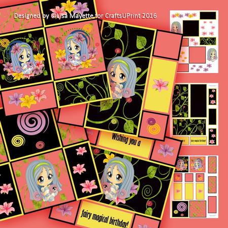 Dragon Fairy Never Ending Card Decoupage Mini Kit