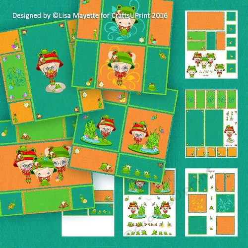 Frog Fairy Never Ending Card Decoupage Mini Kit