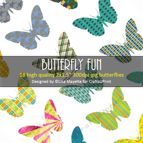 Butterfly Fun Decoupage Embellishment Craft Sheet
