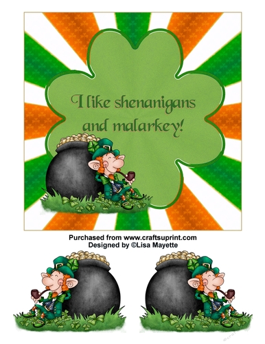 Wealthy Leprechaun Quick Card St. Patricks Card Topper