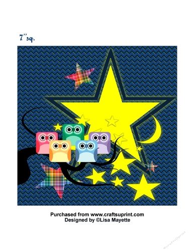 Hooty Rainbow of Owls Card Quick Card Kids Card Topper