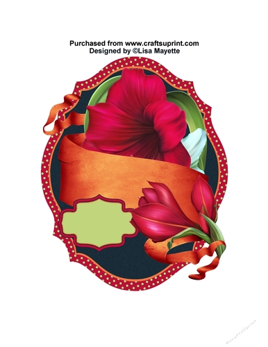 Tropical Amaryllis Shaped Quick Card Floral Card Topper