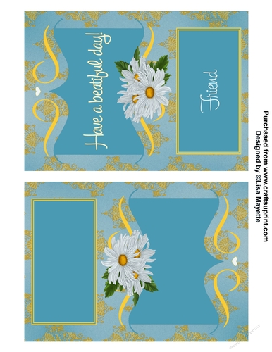  Goldstar Available Damask Style Brocade Mums Quick Card Floral Card Topper