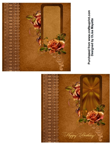Warm Greetings Roses Quick Card Floral Card Topper