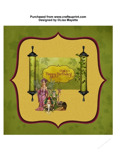 Royal Proclaimation Fairy Court Birthday Card Quick Card Topper