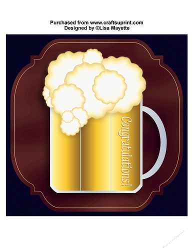 Mug of Beer, I Mean Cheer Card Quick Card Topper
