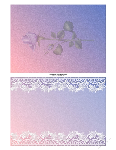 White Lace & Purple Roses Quick Card Topper