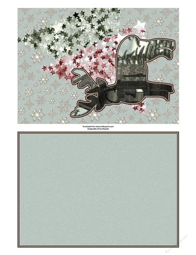 Chapel Deer & Starry Tree Winter Holiday Quick Card Topper