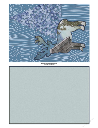 Steeple Deer & Starry Tree Winter Holiday Quick Card Topper