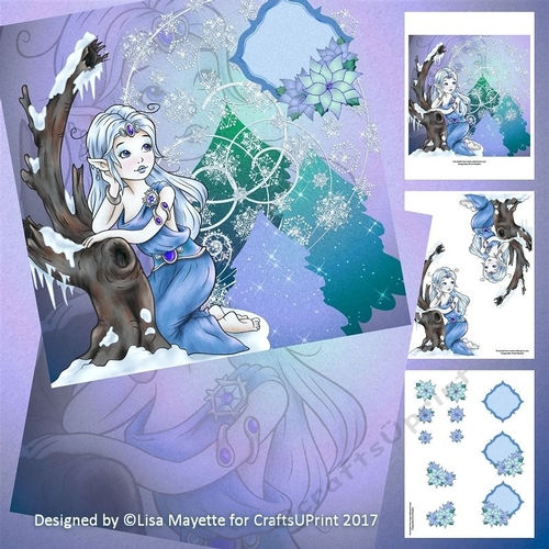 Enchanting Winter Goddess Decoupage Mini Kit