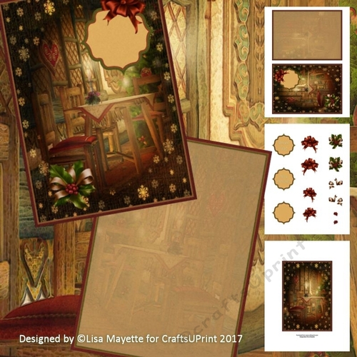 Cozy Yule Christmas Holiday Decoupage Mini Kit