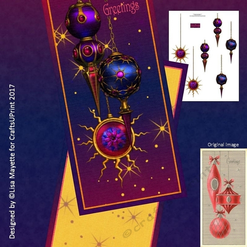 Bright, Beautiful & Bold Christmas Ornaments Decoupage Mini Kit
