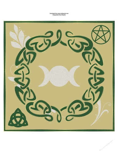 Green Gold Yule Deer Quick Card Topper