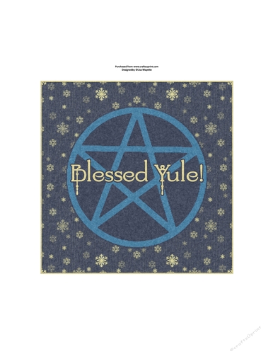 Blue & Gold Yule Flakes Quick Card Topper