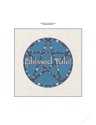 Blue & White Yule Flakes Quick Card Topper