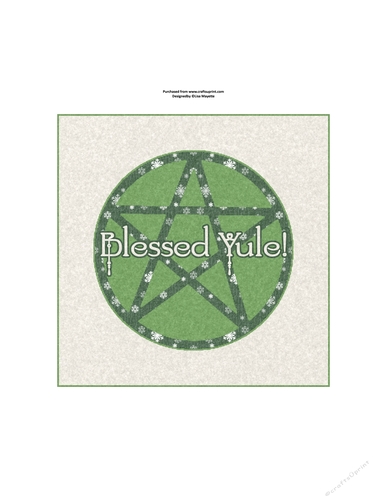 Green & White Yule Flakes Quick Card Topper