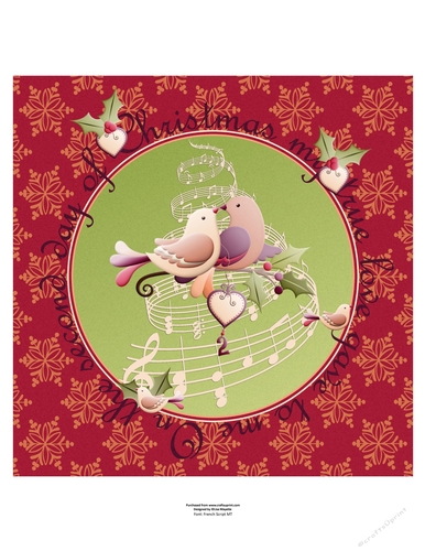 The Second Day of Christmas Partridge Pear Tree Christmas Quick Card Topper