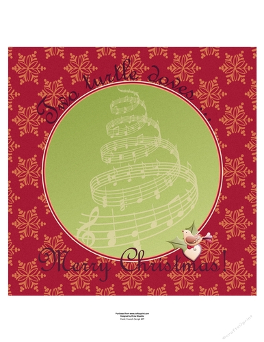 The Second Day of Christmas Partridge Pear Tree Christmas Quick Card Insert
