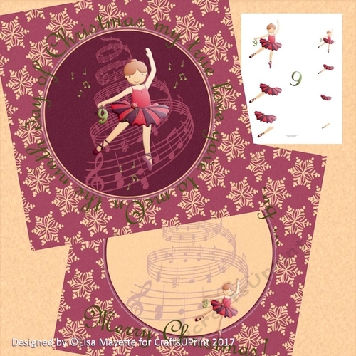 The Ninth Day of Christmas Nine Ladies Dancing Card Making Mini Kit
