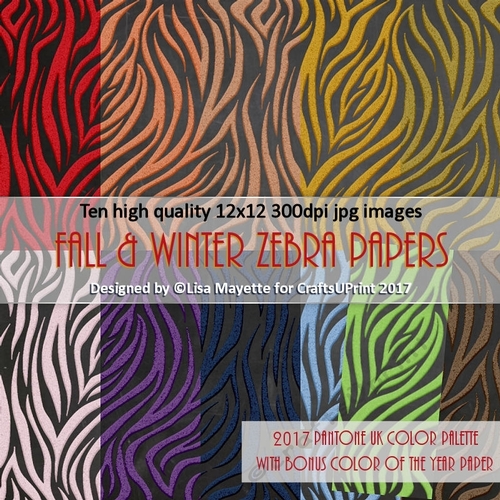 Pantone Fall & Winter UK Zebra Print Chalkboard Paper Pack