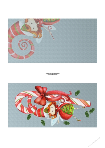 Vintage Style Candy Cane Fairy Holiday Quick Card