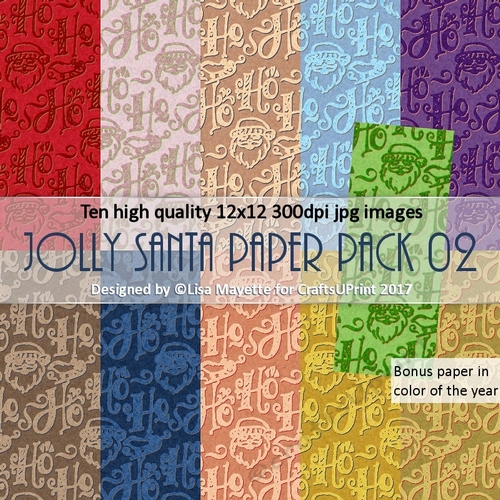 Jolly Santa Pantone Paper Pack 02
