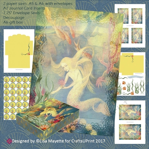 Art Deco The Little Mermaid A5 & A6 Stationery Kit