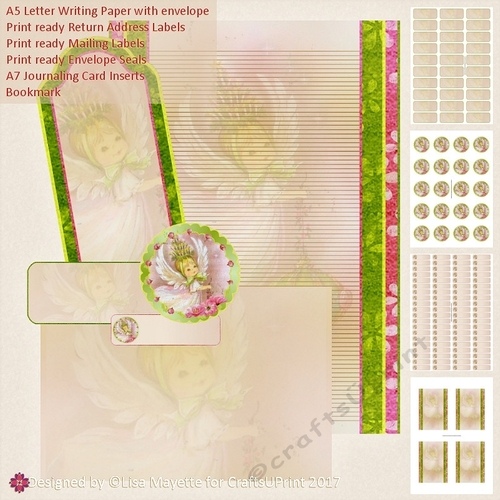 Vintage Christmas Angel A5 Stationery Set