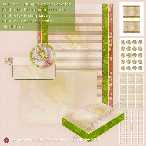 Vintage Christmas Angel A6 Stationery Set