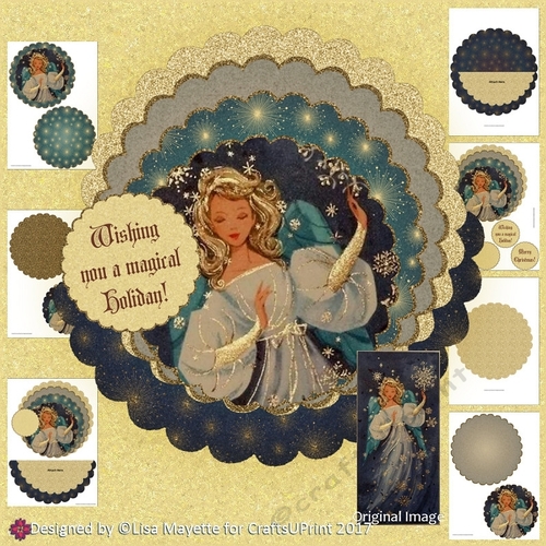 Vintage Angel Magic Decoupage Wobble Card Kit