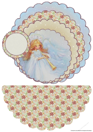 Vintage Winter Angel Wobble Quick Card