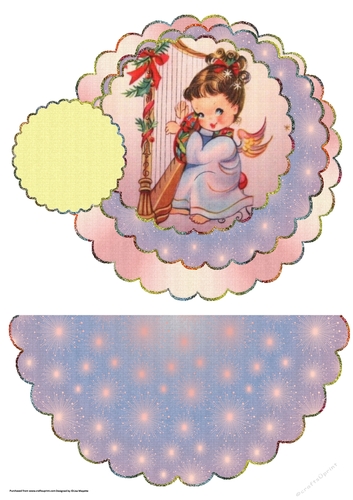 Vintage Cute Angel Wobble Quick Card