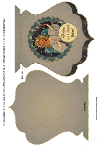 Vintage Angel Magic Qua-trefoil Shaped Quick Card
