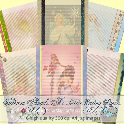 Vintage Winter Angel A4 Letter Writing Paper
