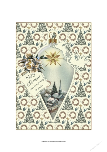 Vintage Religious Christmas Scene A5 Quick Card