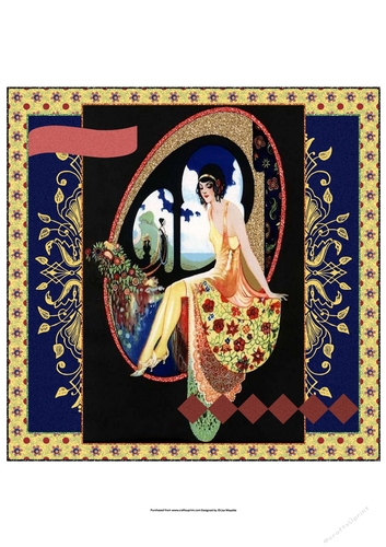 Art Deco Lady of Leisure Any Occasion Quick Card Topper