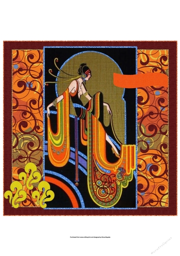 Art Deco Lady Any Occasion Quick Card Topper