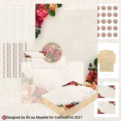 Roses & Berries A6 Stationery Kit