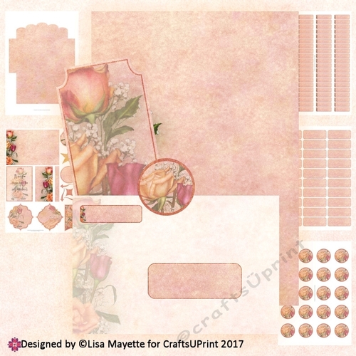 Rose Bouquet A5 Stationery Set