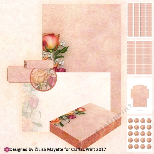 Rose Bouquet A6 Stationery Kit