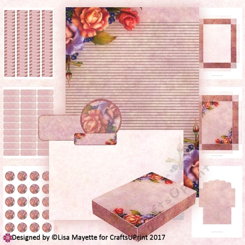 September Roses A6 Stationery Kit